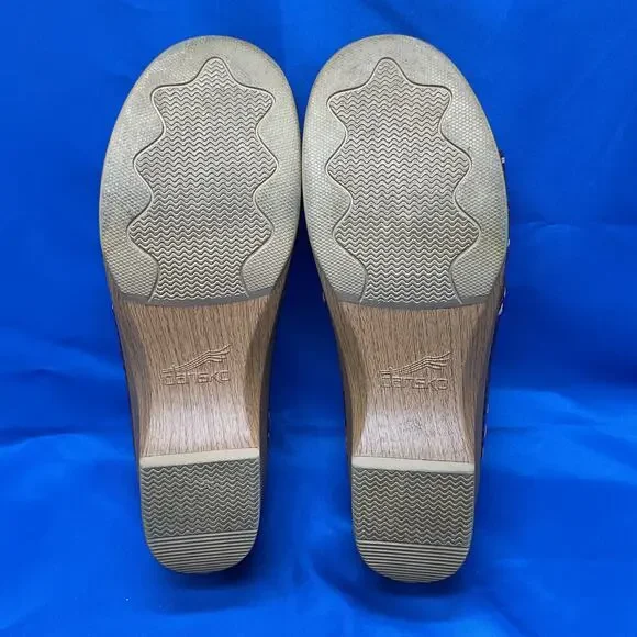 Dansko Chunky Slide Sandal Brown Leather Womens US11 UE42 - Picture 5 of 9